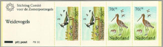 1984 Postzegelboekje no.30, Weidevogels - Klik op de afbeelding om het venster te sluiten